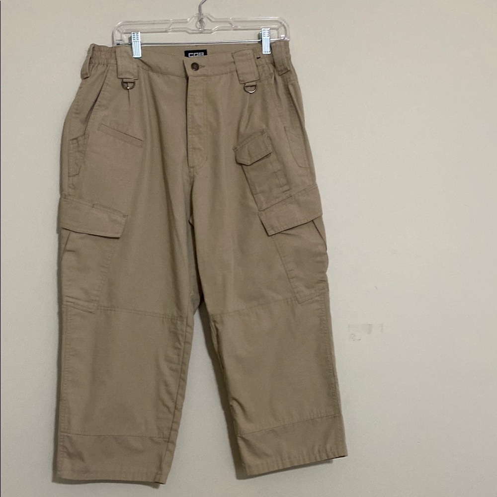 CQR Men's Cargo tactical Pants Tan hiking outdoor camping fishing 34X32 casual